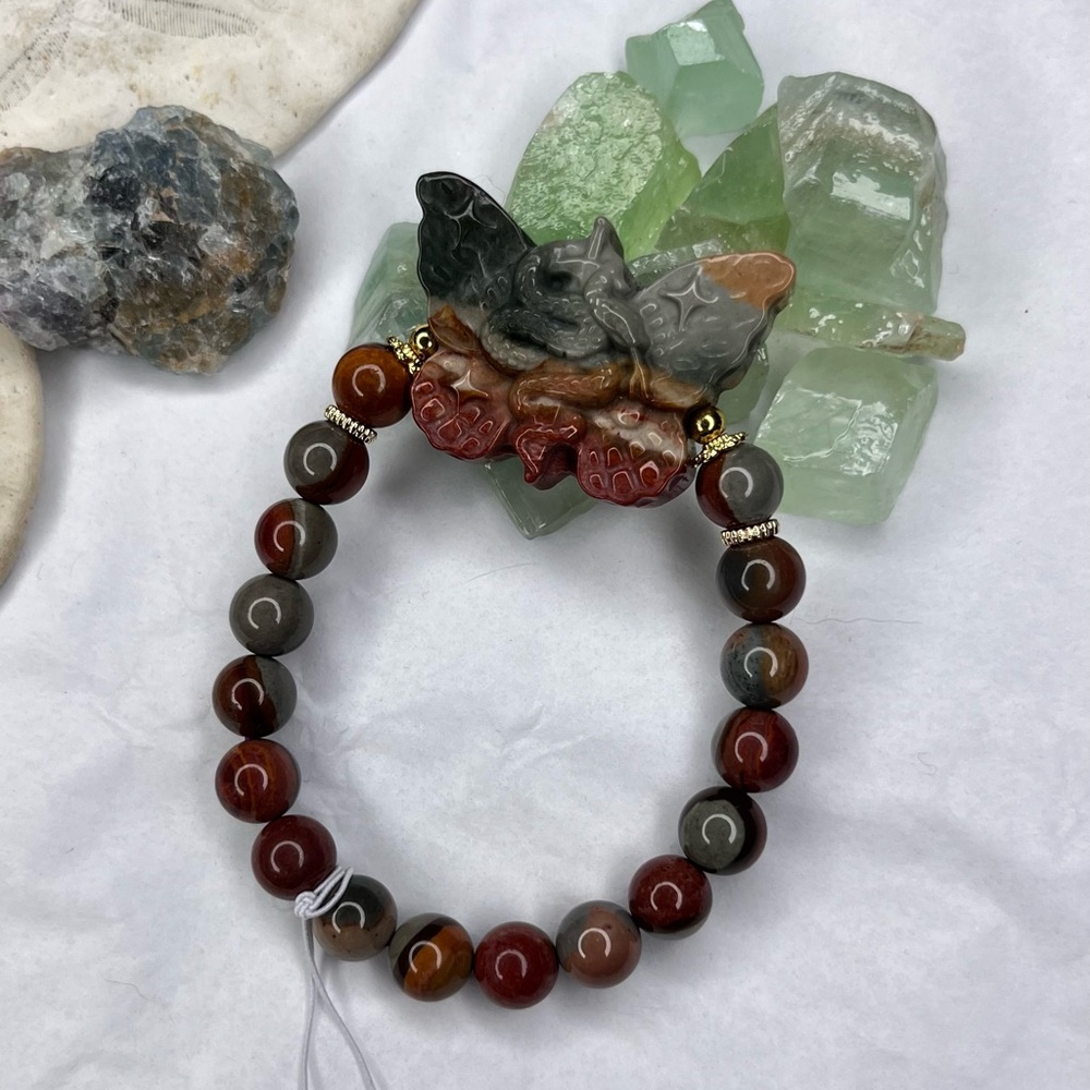 Polychrome Yinglong Carving Bracelet - Picture 7 of 16
